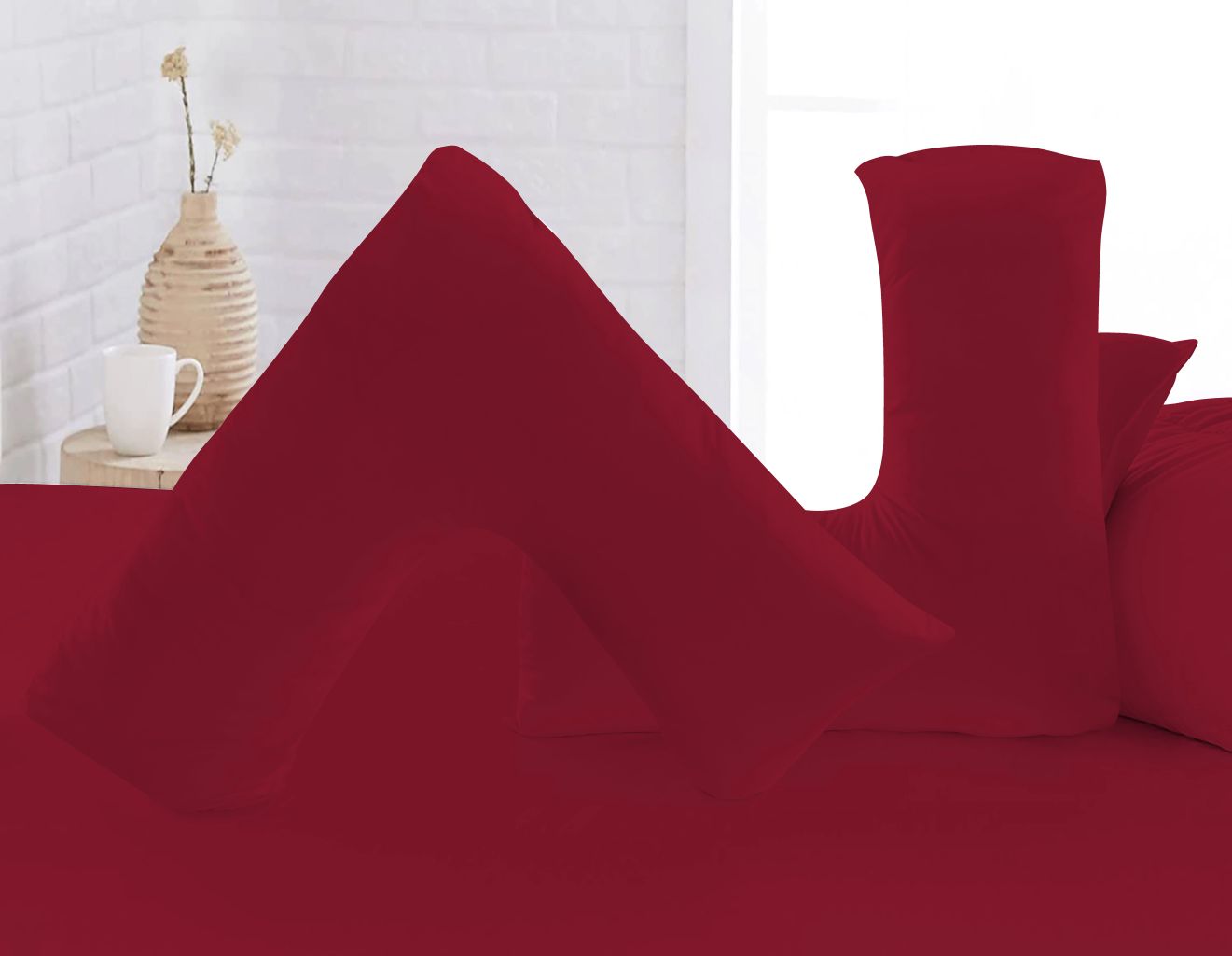 Brushed Microfibre V Shaped Pillow Cases | Pack of 2