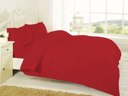 red poly cotton duvet cover sets