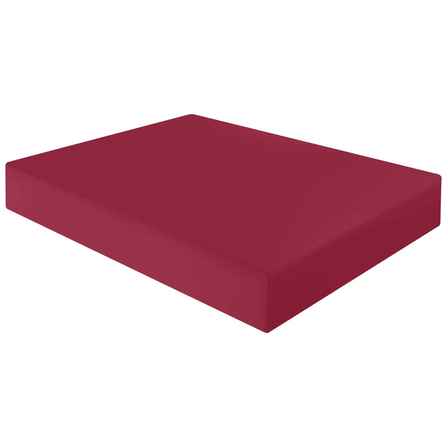 red poly cotton fitted bed sheet
