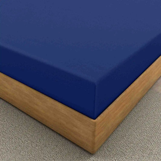 royal blue fitted linen sheets