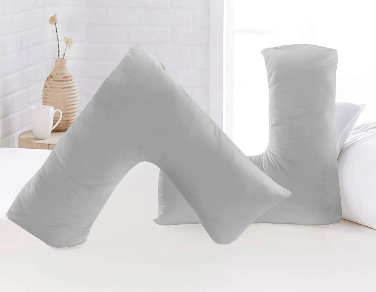Brushed Microfibre V Shaped Pillow Cases | Pack of 2