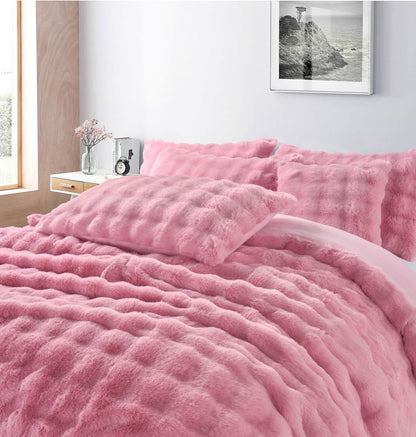 Square Teddy Fleece Duvet Cover Set | 4 Colours
