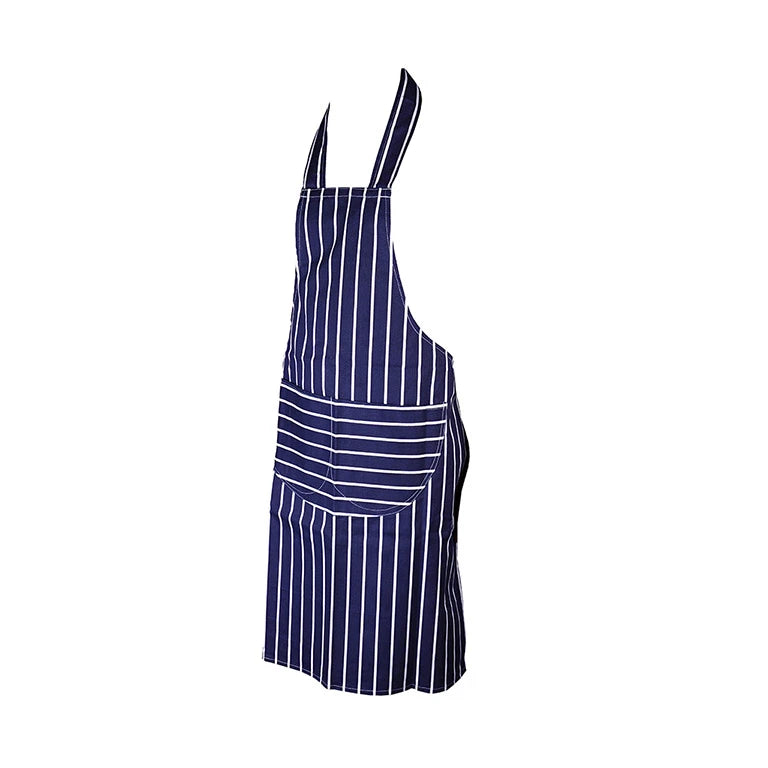 navy cotton striped apron