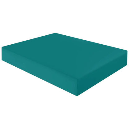 teal poly cotton fitted bed sheet