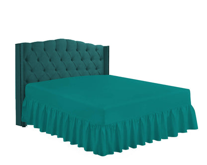teal fitted valance sheet