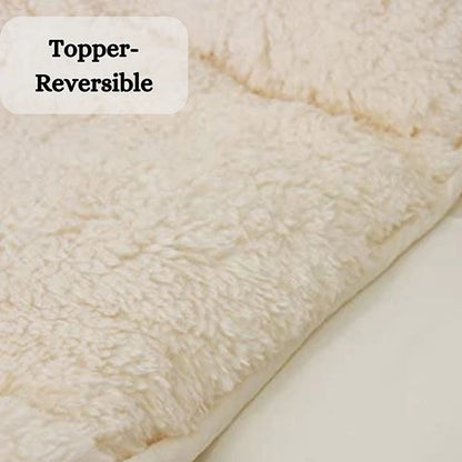 Sherpa teddy mattress topper enhancer