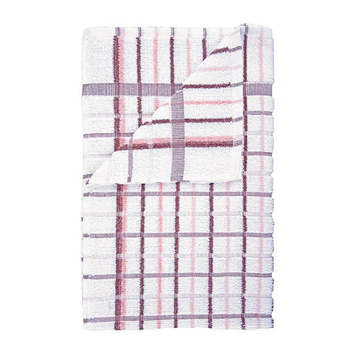 brown terry check tea towels