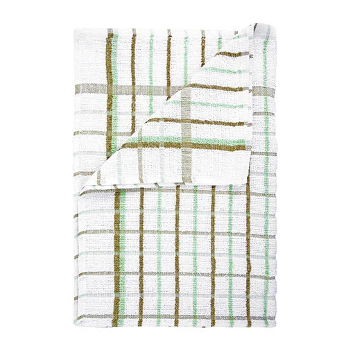 green terry check tea towels