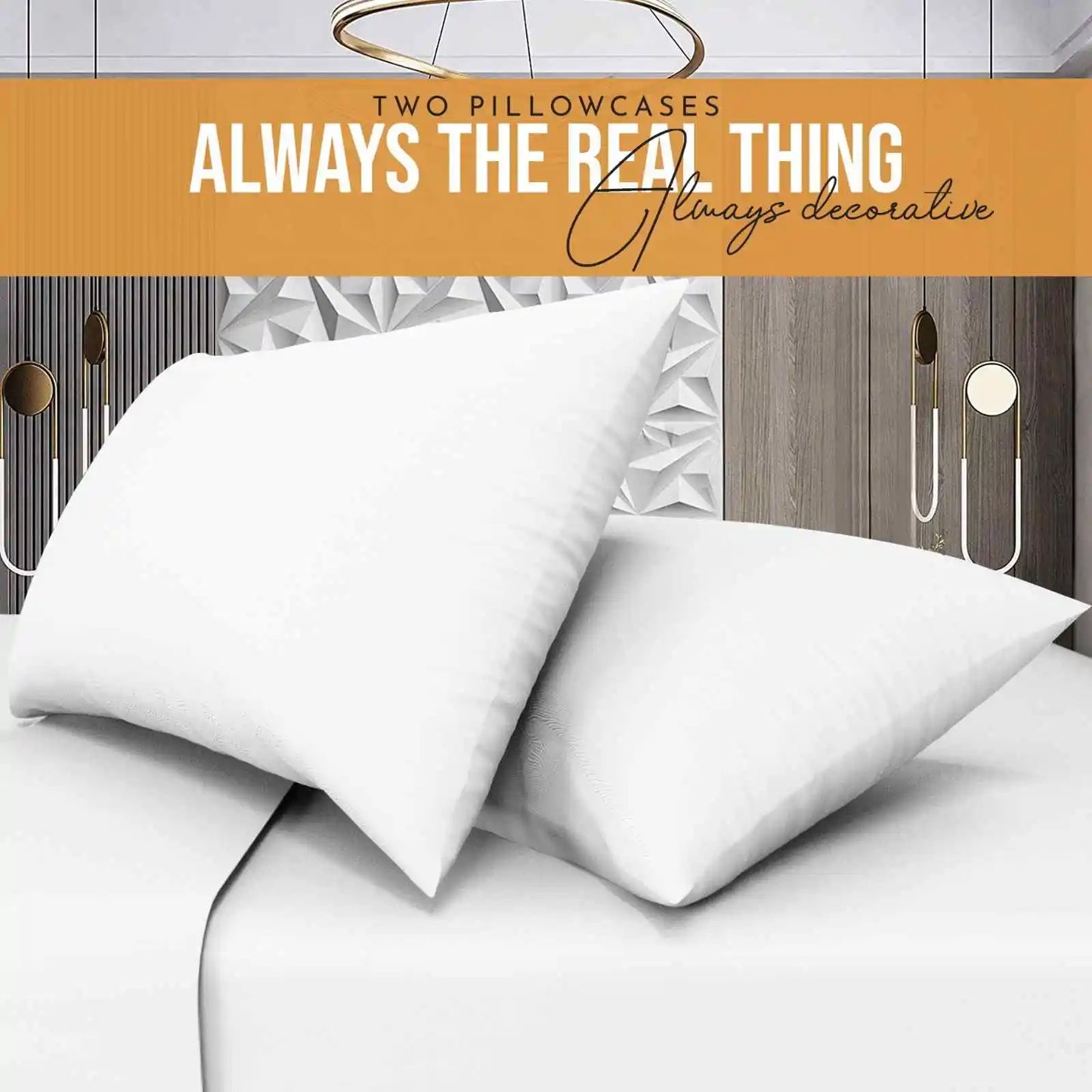 white easy iron poly cotton pillowcases