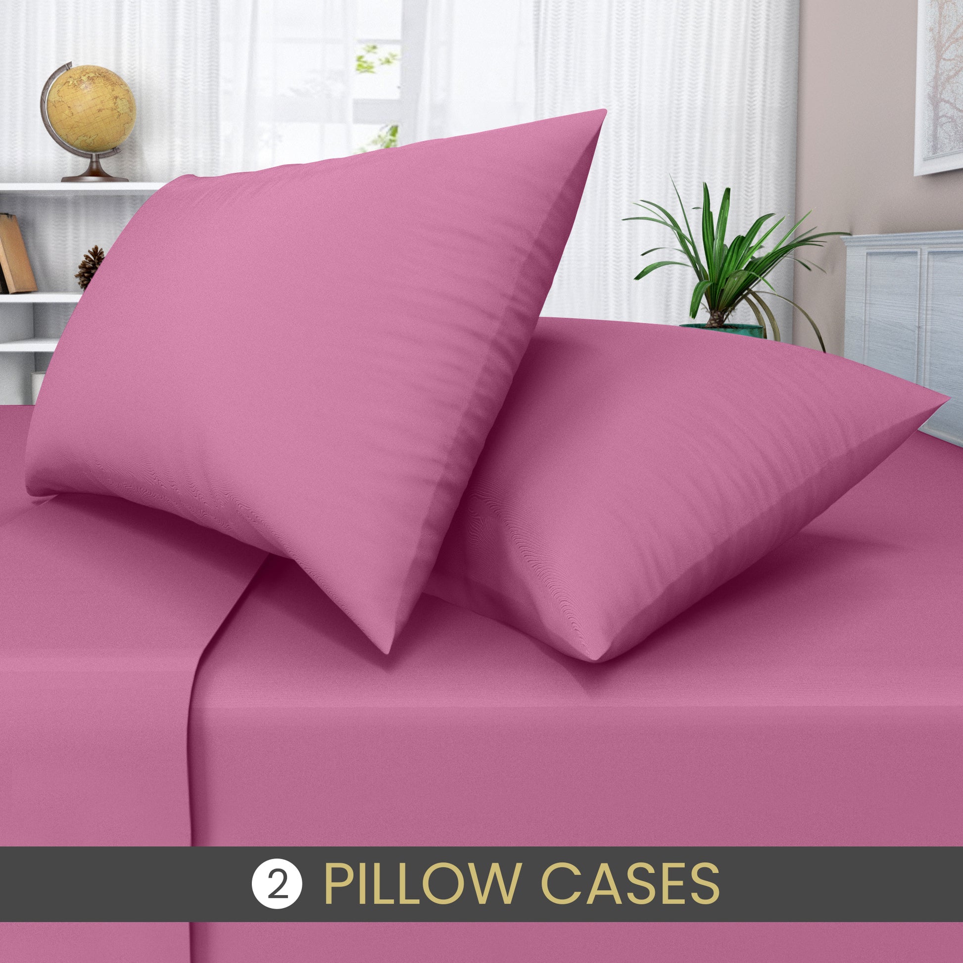 fuchsia pillow cases 2 pack