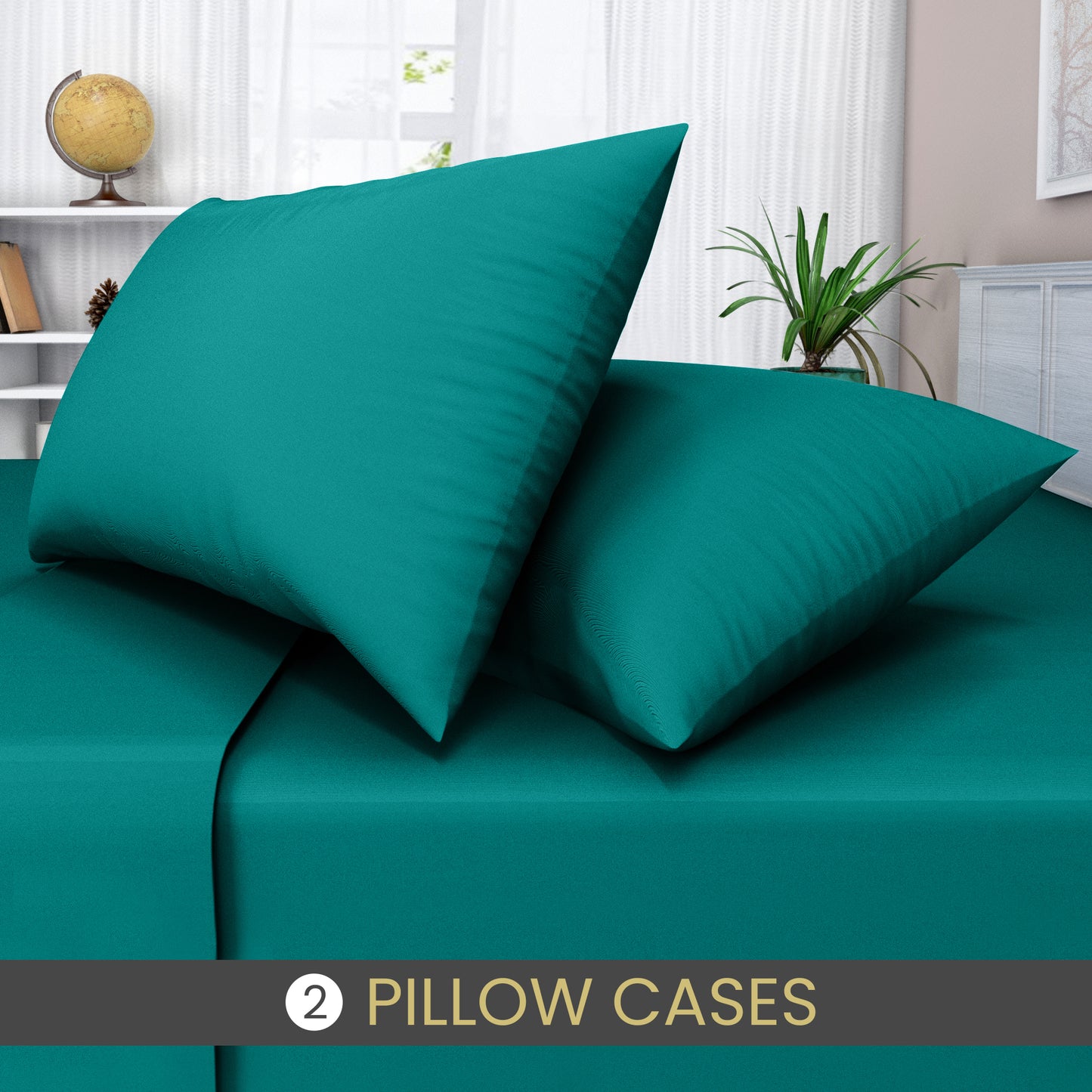 teal pillow cases 2 pack