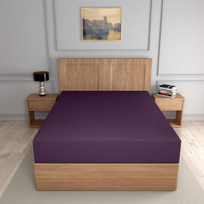 plum easy care deep fitted sheets