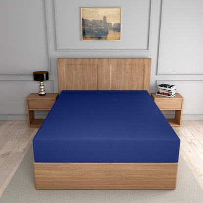 royal blue easy care deep fitted sheets