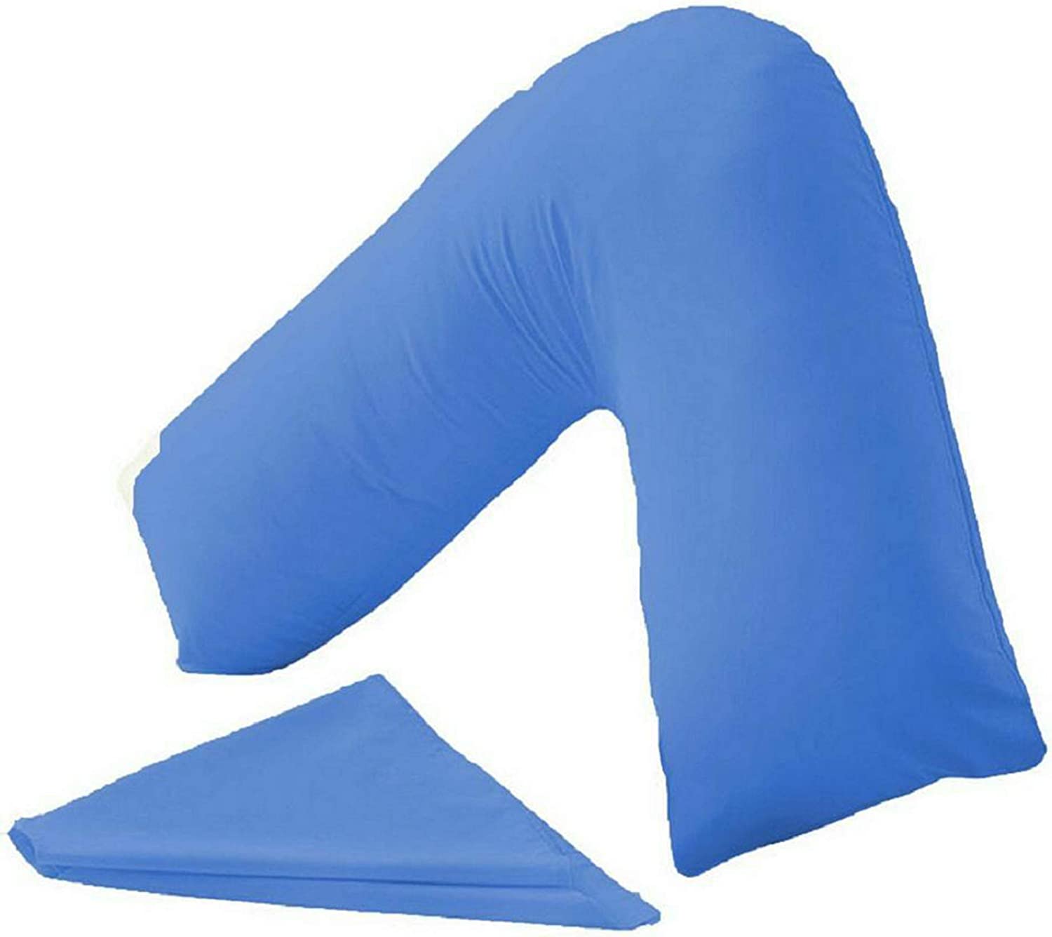 mid blue v pillow case