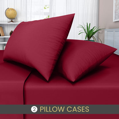 red pillow cases 2 pack