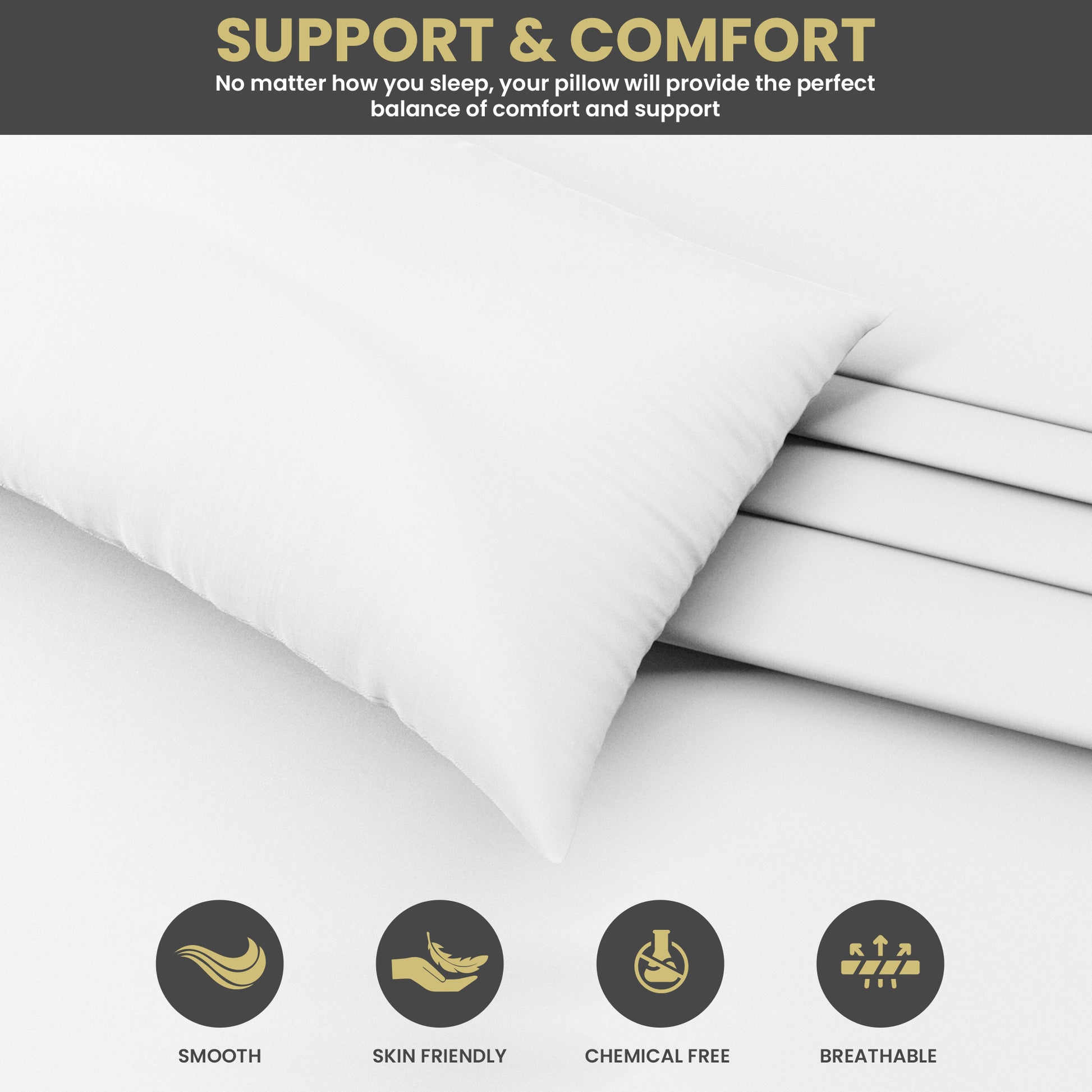 white pillow cases 2 pack